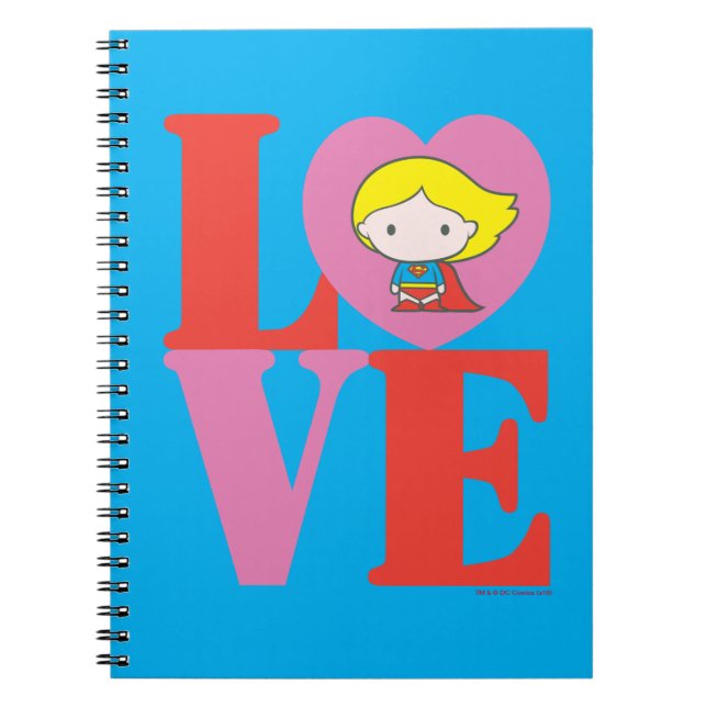 Chibi Supergirl LOVE Notebook (Front)