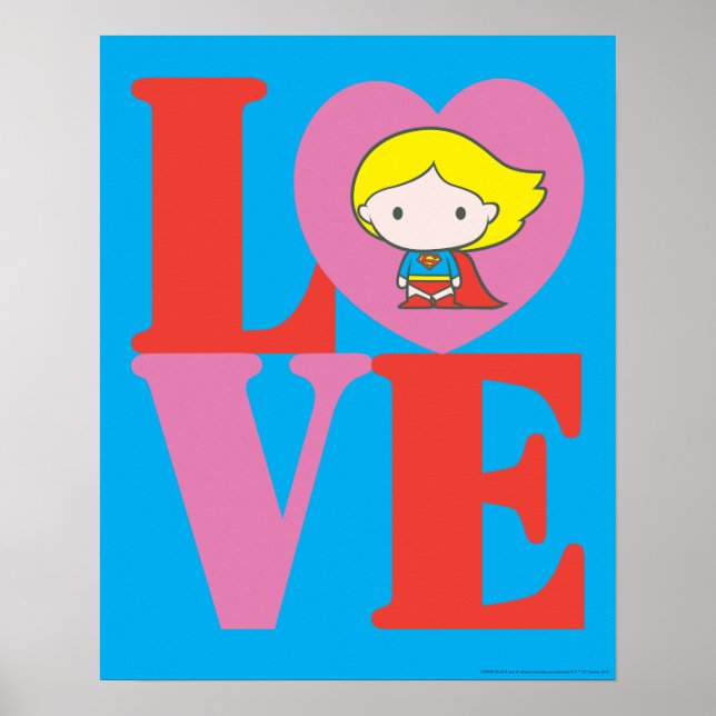 Chibi Supergirl LOVE Poster (Front)