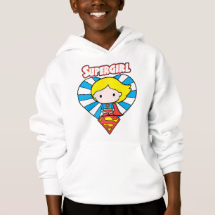 Chibi Supergirl Starburst Coeur et logo