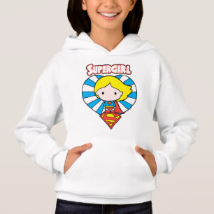 Chibi Supergirl Starburst Heart and Logo