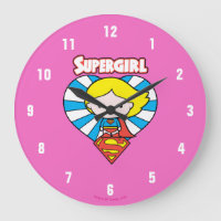 Chibi Supergirl Starburst Heart and Logo