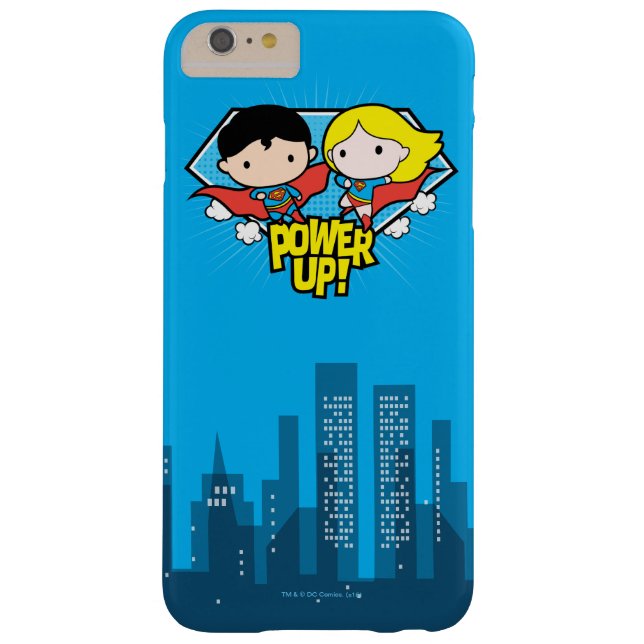 Chibi Superman & Chibi Supergirl Power Up! Case-Mate iPhone Case (Back)