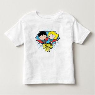 Chibi Superman & Chibi Supergirl Power Up! Toddler T-shirt