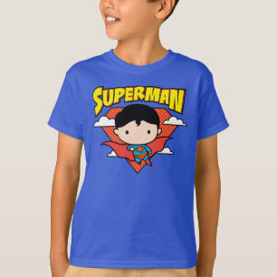 Chibi Superman Polka Dot Shield and Name T-Shirt