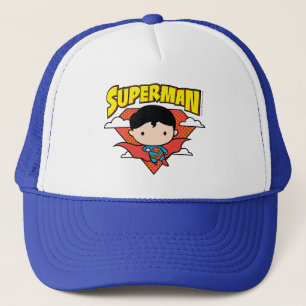 Chibi Superman Polka Dot Shield and Name Trucker Hat