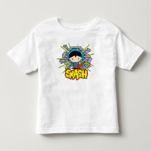 Chibi Superman Smashing Through Brick Wall Toddler T-shirt