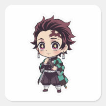 "Chibi Tanjiro Kamado Anime Sticker"