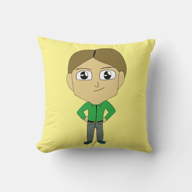 chibi    throw pillow (Front)