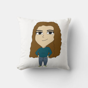 chibi   throw pillow