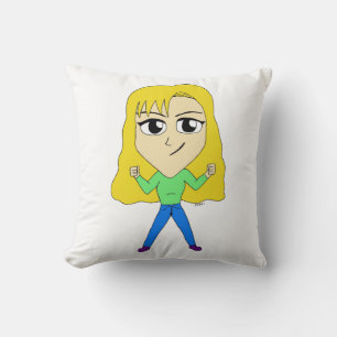 chibi throw pillow