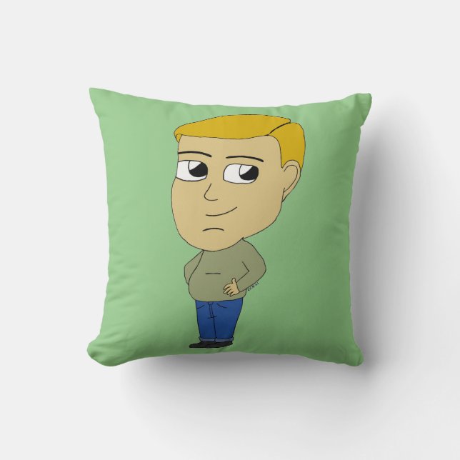 chibi    throw pillow (Front)