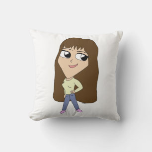 chibi   throw pillow