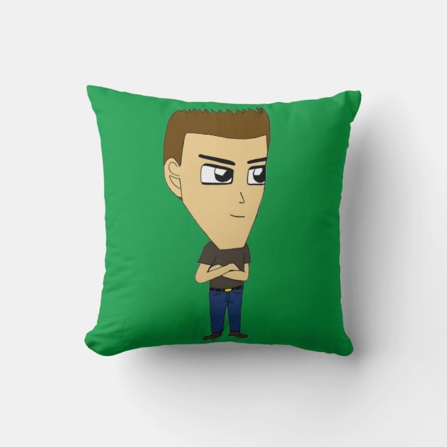 chibi    throw pillow (Front)