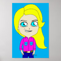 chibi  throw  poster