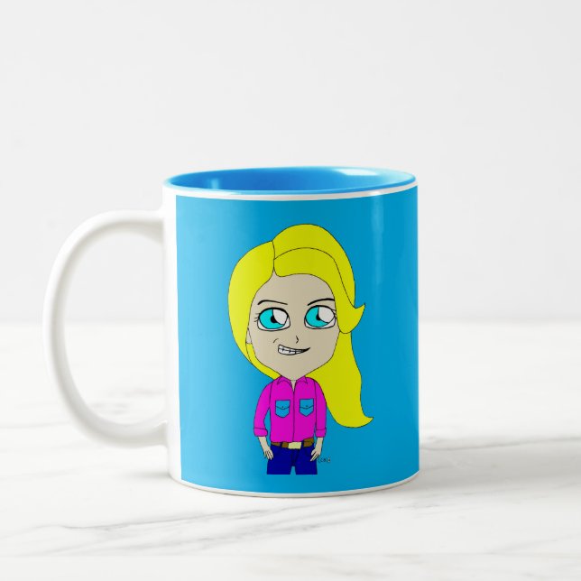 chibi  Two-Tone coffee mug (Left)