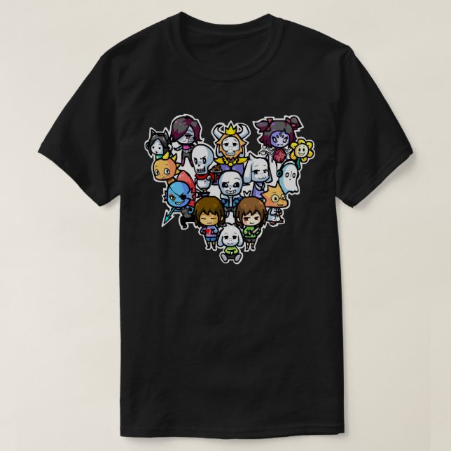 Chibi Undertale Characters  T-Shirt (Design Front)