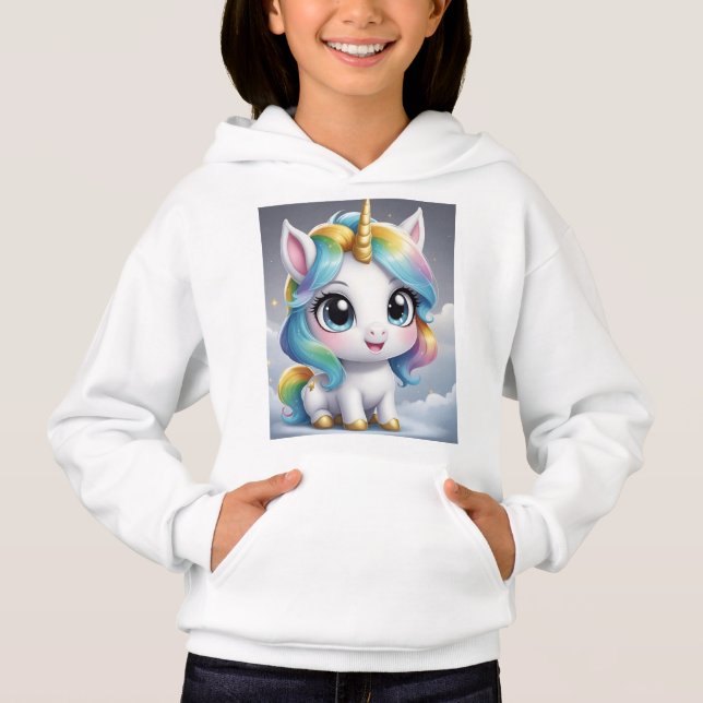 chibi, unicorn blanco de ojos (Front)