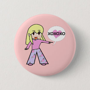Chibi Valentine 2 Inch Round Button