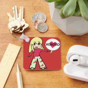 Chibi Valentine Hearts Keychain