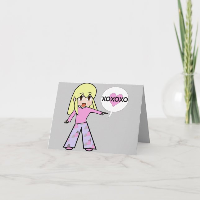 Chibi Valentine Holiday Card (Front)