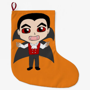 chibi vampire large christmas stocking