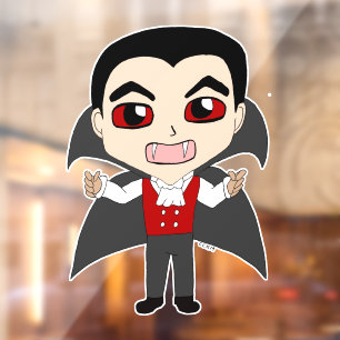 chibi vampire window cling