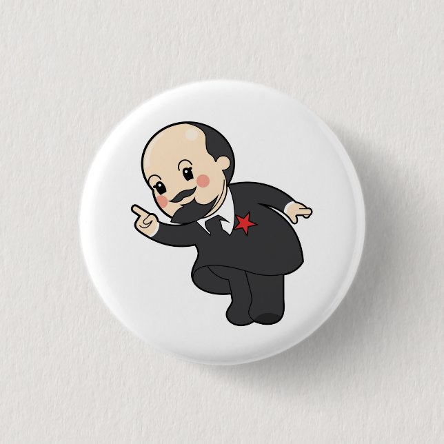 Chibi Vladimir Ilyich Lenin 1 Inch Round Button (Front)