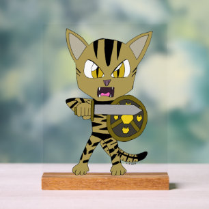 Chibi Warrior Cat Acrylic Sign