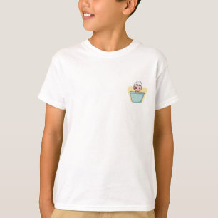 Chibi White Haired Boy in a Blue Tub Kids T-Shirt