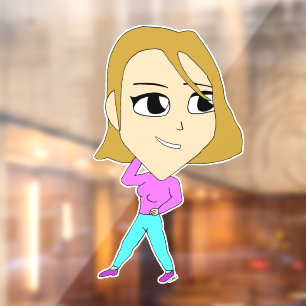 chibi window cling