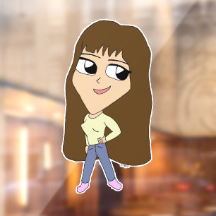 chibi window cling