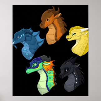 Chibi wings of dragon fire classic poster