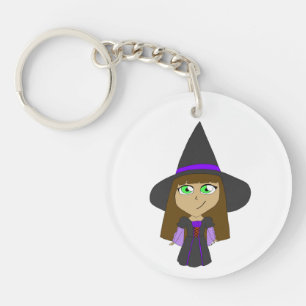 chibi witch keychain