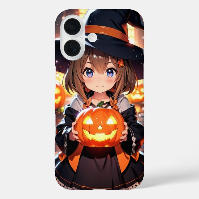 Chibi Witch & Pumpkin Case-Mate iPhone Case (Back)