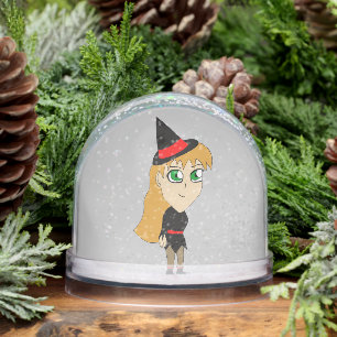chibi witch   snowglobe