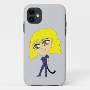 Chibi with a cat like tail iPhone 11 case