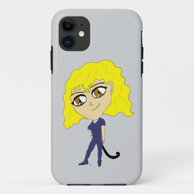 Chibi with a cat like tail Case-Mate iPhone case (Back)