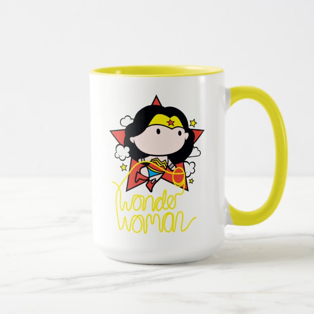 Chibi Wonder Woman Flying With Lasso Mug (Right)