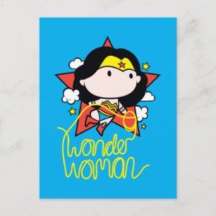 Chibi Wonder Woman Flying With Lasso Postcard