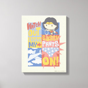 Chibi Wonder Woman   I Have My Sassy Pants On! Canvas Print