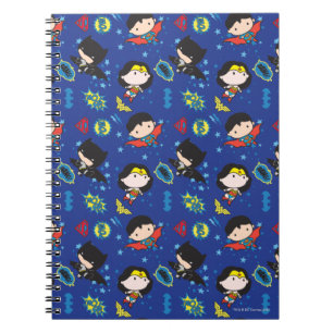 Chibi Wonder Woman, Superman, and Batman Pattern Notebook