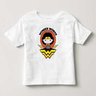 Chibi Wonder Woman With Polka Dots and Logo Toddler T-shirt