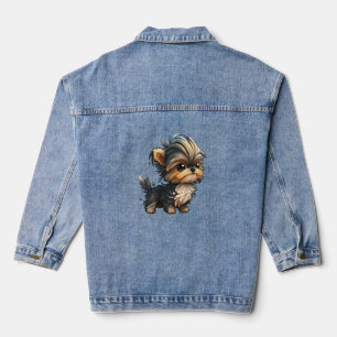 Chibi Yorkshire Terrier Denim Jacket
