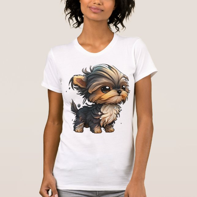 Chibi Yorkshire Terrier T-Shirt (Front)