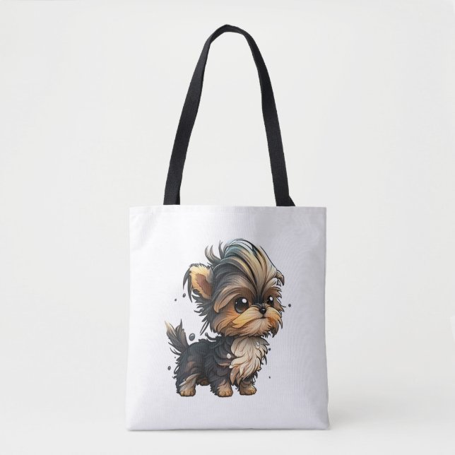 Chibi Yorkshire Terrier Tote Bag (Front)