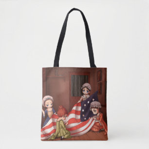 Chibicca's Classic Painting - Birth of the Flag Tote Bag