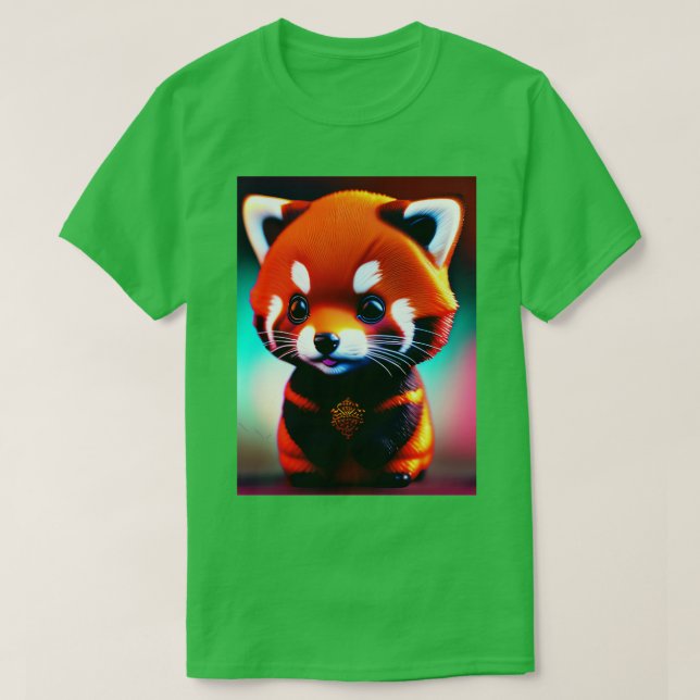 ChibiChibi Red Panda Fluffy T-Shirt (Design Front)