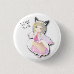 chibikage tin badgeS / ちびかげ缶バッチ  1 Inch Round Button