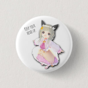 chibikage tin badgeS  1 Inch Round Button