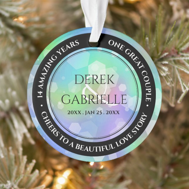 Chic 14e 24e 34e 43e anniversaire du Mariage Opal (Arbre)